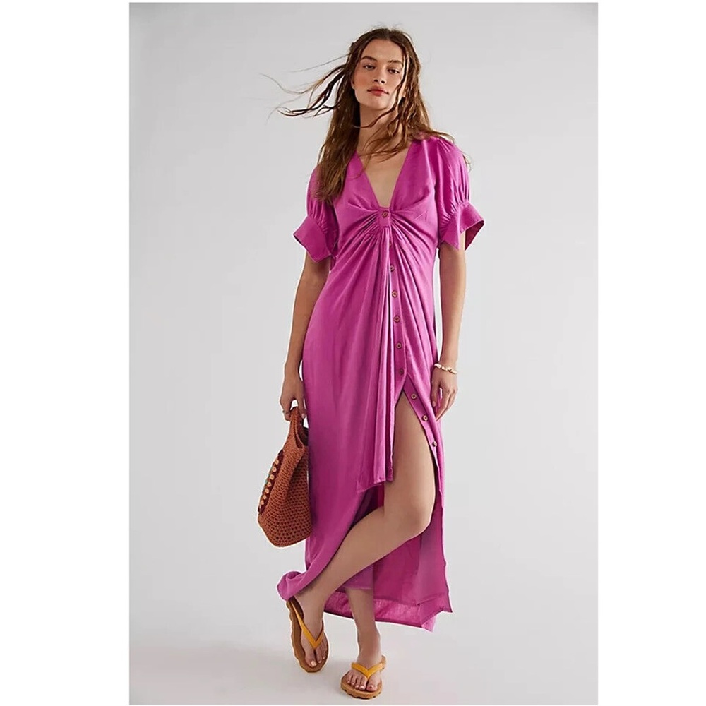 Free People Pink Midi Dress